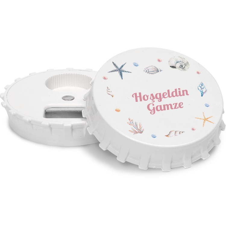 yuvarlak acacakli magnet - deniz kabugu