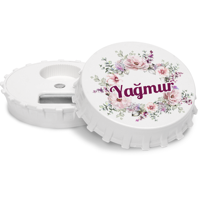 yuvarlak acacakli magnet - toz pembe