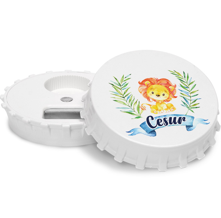 yuvarlak acacakli magnet - yaprakli aslan