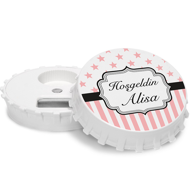 yuvarlak acacakli magnet - gullu puset